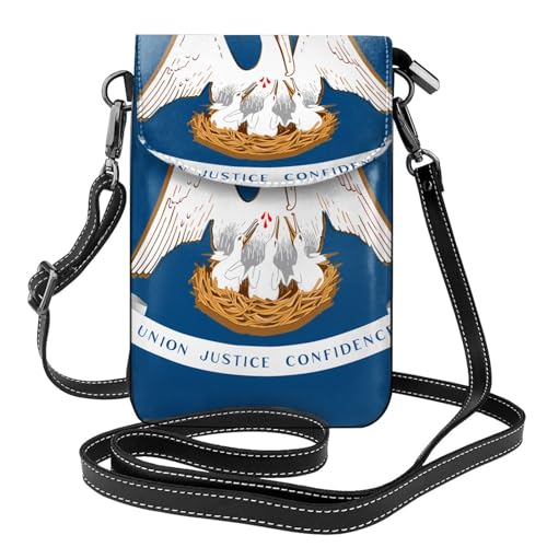 Louisiana State Flag Multi Pocket Lightweight Shoulder Bag with Magnetic Closure Suitable for Travel and Daily Use von BOAIHH