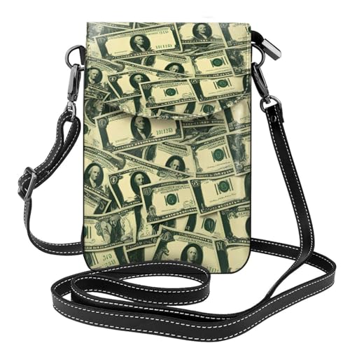 Many Cartoon Dollars Multi Pocket Lightweight Shoulder Bag with Magnetic Closure Suitable for Travel and Daily Use von BOAIHH