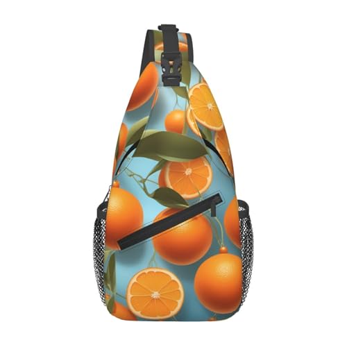 Many Delicious Oranges Casual Crossbody Bag Durable Large Capacity Lightweight and Breathable Suitable for Various Outdoor Venues von BOAIHH