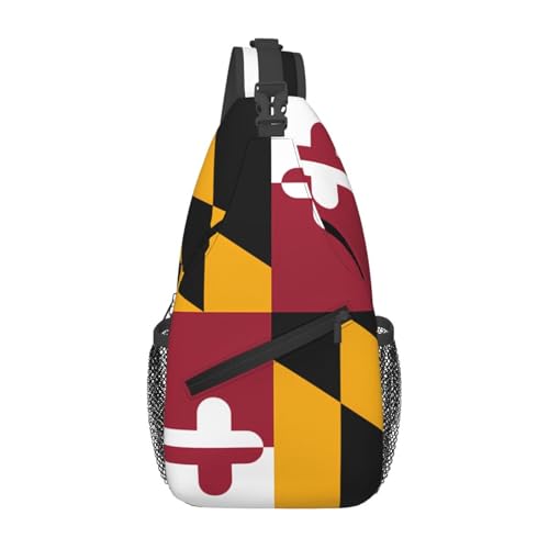 Maryland State Flag Casual Crossbody Bag Durable Large Capacity Lightweight and Breathable Suitable for Various Outdoor Venues von BOAIHH