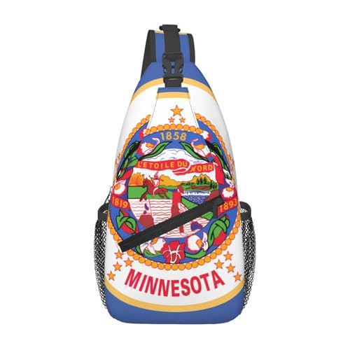 Minnesota State Flag Casual Crossbody Bag Durable Large Capacity Lightweight and Breathable Suitable for Various Outdoor Venues von BOAIHH