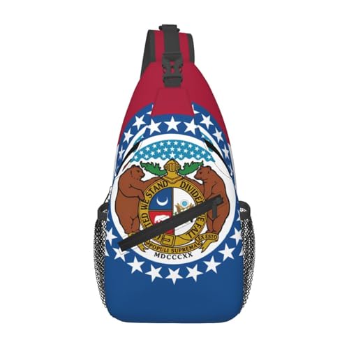 Missouri State Flag Casual Crossbody Bag Durable Large Capacity Lightweight and Breathable Suitable for Various Outdoor Venues von BOAIHH