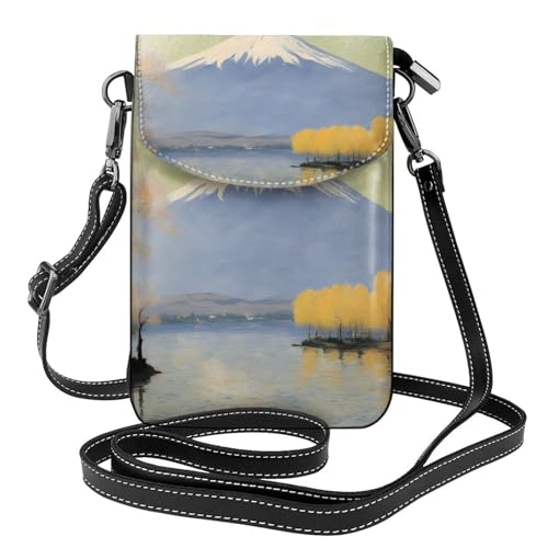 Mt. Fuji in the distance Multi Pocket Lightweight Shoulder Bag with Magnetic Closure Suitable for Travel and Daily Use von BOAIHH