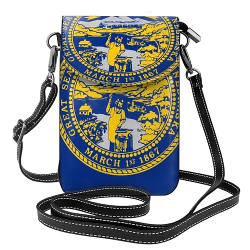 Nebraska Flag Multi Pocket Lightweight Shoulder Bag with Magnetic Closure Suitable for Travel and Daily Use von BOAIHH