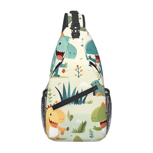 Niedliche kleine Dinosaurier-Umhängetasche, langlebig, großes Fassungsvermögen, leicht und atmungsaktiv, geeignet für verschiedene Veranstaltungsorte im Freien von BOAIHH