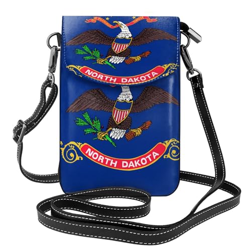 North Dakota State Flag Multi Pocket Lightweight Shoulder Bag with Magnetic Closure Suitable for Travel and Daily Use von BOAIHH