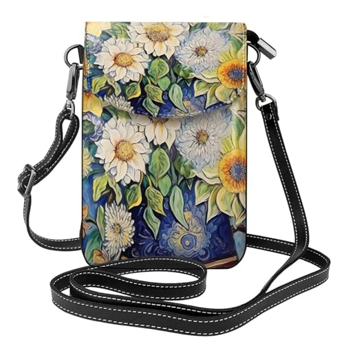 Oil on Canvas Flowers Multi Pocket Lightweight Shoulder Bag with Magnetic Closure Suitable for Travel and Daily Use Oil on Canvas Flowers Multi Pocket Lightweight Shoulder Bag with Magnetic Closure Suitable for Travel and Daily Use von BOAIHH