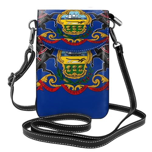 Pennsylvania State Flag Multi Pocket Leichte Umhängetasche mit Magnetverschluss Geeignet für Reisen und den täglichen Gebrauch von BOAIHH