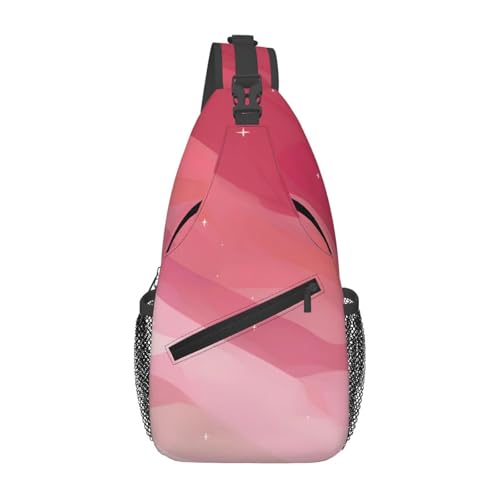 Pinke Umhängetasche mit Farbverlauf, langlebig, großes Fassungsvermögen, leicht und atmungsaktiv, geeignet für verschiedene Veranstaltungsorte im Freien von BOAIHH