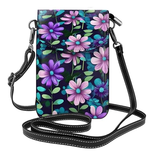 Purple Camellia Multi Pocket Lightweight Shoulder Bag with Magnetic Closure Suitable for Travel and Daily Use von BOAIHH