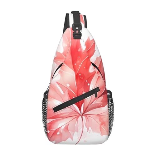 Rote Ahornblatt-Umhängetasche, langlebig, großes Fassungsvermögen, leicht und atmungsaktiv, geeignet für verschiedene Veranstaltungsorte im Freien von BOAIHH