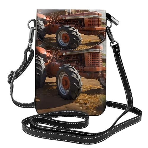 Roter Traktor Multi Pocket Leichte Umhängetasche mit Magnetverschluss, geeignet für Reisen und den täglichen Gebrauch von BOAIHH