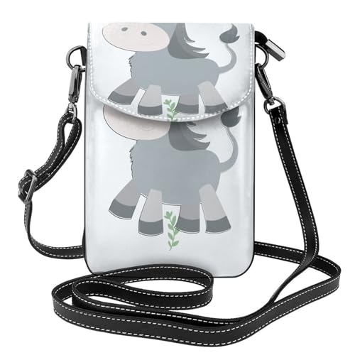 Smiling Donkey Schultertasche mit mehreren Taschen, leicht, mit Magnetverschluss, geeignet für Reisen und den täglichen Gebrauch von BOAIHH