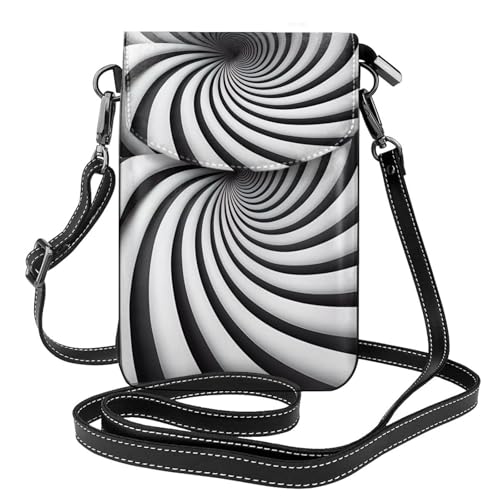 Spirale optische Täuschung GIF Multi Pocket Leichte Umhängetasche mit Magnetverschluss geeignet für Reisen und den täglichen Gebrauch von BOAIHH