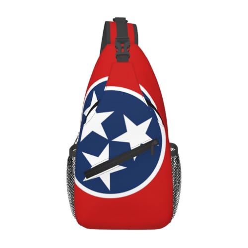 Tennessee State Flag Casual Crossbody Bag Durable Large Capacity Lightweight and Breathable Suitable for Various Outdoor Venues von BOAIHH