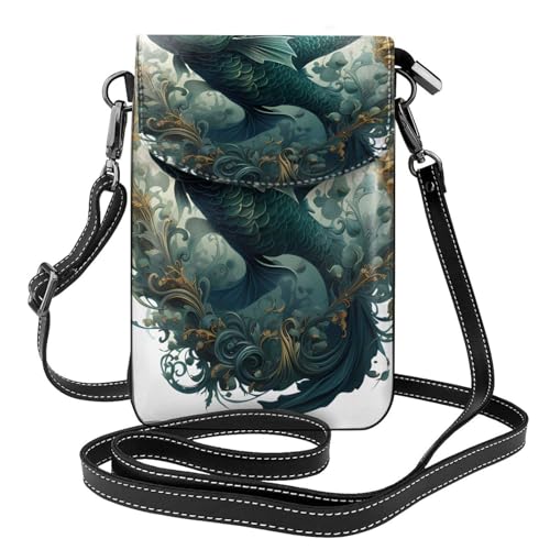 The Green Flying Fish Multi Pocket Lightweight Shoulder Bag with Magnetic Closure Suitable for Travel and Daily Use The Green Flying Fish Multi Pocket Lightweight Shoulder Bag with Magnetic Closure Suitable for Travel and Daily Use von BOAIHH