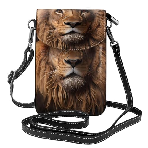 The Lion's Gaze Multi Pocket Lightweight Shoulder Bag with Magnetic Closure Suitable for Travel and Daily Use von BOAIHH