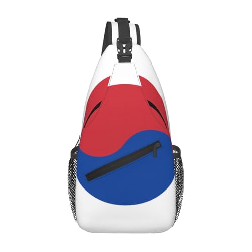 Umhängetasche mit Flagge der Republik Korea, langlebig, großes Fassungsvermögen, leicht und atmungsaktiv, geeignet für verschiedene Veranstaltungsorte im Freien von BOAIHH