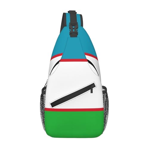 Umhängetasche mit Flagge der Republik Usbekistan, lässige Umhängetasche, langlebig, großes Fassungsvermögen, leicht und atmungsaktiv, geeignet für verschiedene Veranstaltungsorte im Freien von BOAIHH