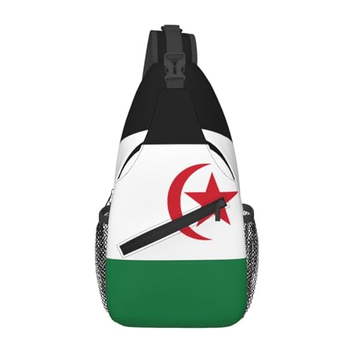 Umhängetasche mit Flagge der Westsahara, langlebig, großes Fassungsvermögen, leicht und atmungsaktiv, geeignet für verschiedene Veranstaltungsorte im Freien von BOAIHH
