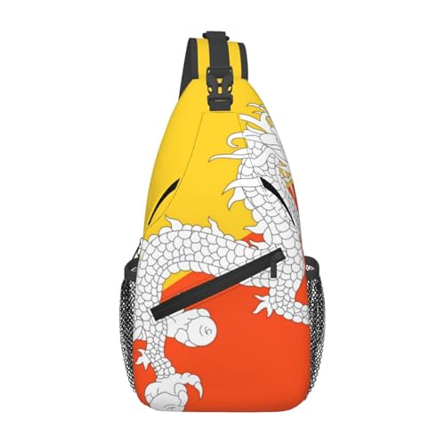 Umhängetasche mit Flagge des Königreichs Bhutan, langlebig, großes Fassungsvermögen, leicht und atmungsaktiv, geeignet für verschiedene Veranstaltungsorte im Freien von BOAIHH