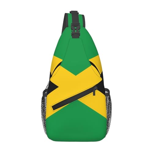 Umhängetasche mit Flagge von Jamaika, langlebig, großes Fassungsvermögen, leicht und atmungsaktiv, geeignet für verschiedene Veranstaltungsorte im Freien von BOAIHH