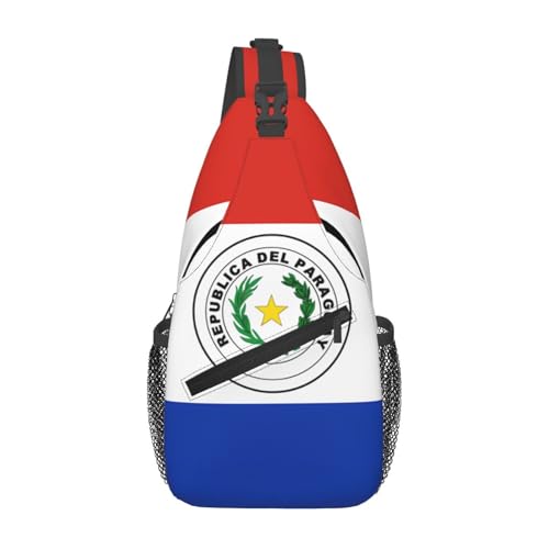 Umhängetasche mit Flagge von Paraguay, langlebig, großes Fassungsvermögen, leicht und atmungsaktiv, geeignet für verschiedene Veranstaltungsorte im Freien von BOAIHH