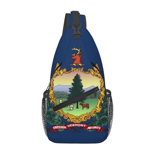 Umhängetasche mit Flagge von Vermont, langlebig, großes Fassungsvermögen, leicht und atmungsaktiv, geeignet für verschiedene Veranstaltungsorte im Freien von BOAIHH