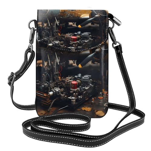 Vintage Flugzeugmaschinen Multi Pocket Leichte Umhängetasche mit Magnetverschluss Geeignet für Reisen und den täglichen Gebrauch von BOAIHH