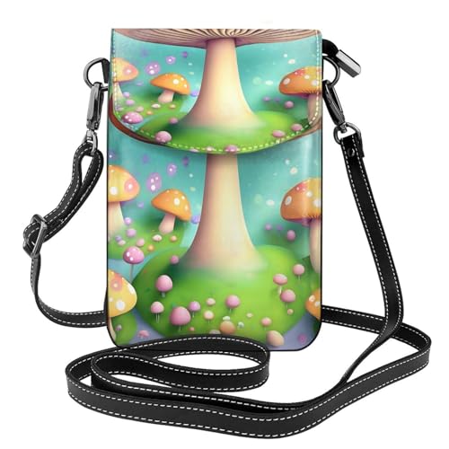Wunderbare kleine Pilze Multi Pocket Leichte Schultertasche mit Magnetverschluss, geeignet für Reisen und den täglichen Gebrauch von BOAIHH