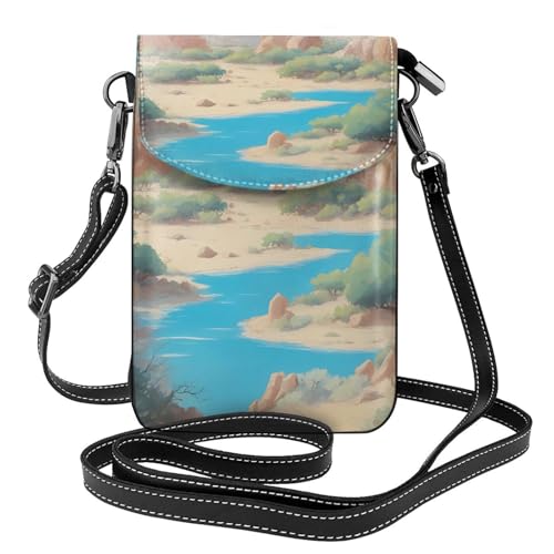 oasis in the desert Multi Pocket Lightweight Shoulder Bag with Magnetic Closure Suitable for Travel and Daily Use oasis in the desert Multi Pocket Lightweight Shoulder Bag with Magnetic Closure Suitable for Travel and Daily Use von BOAIHH