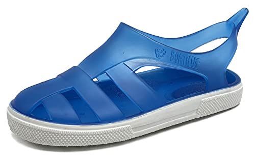 BOATILUS BIOTY MEER- UND STRANDSANDALEN FÜR KINDER NEON BLAU-WEISS TG.20/21 von BOATILUS smelly welly