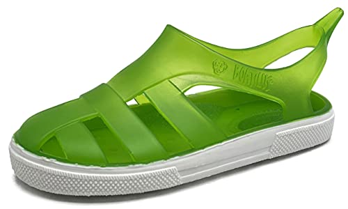 BOATILUS BIOTY MEER- UND STRANDSANDALEN FÜR KINDER NEON GRÜN-WEISS TG.20/21 von BOATILUS smelly welly