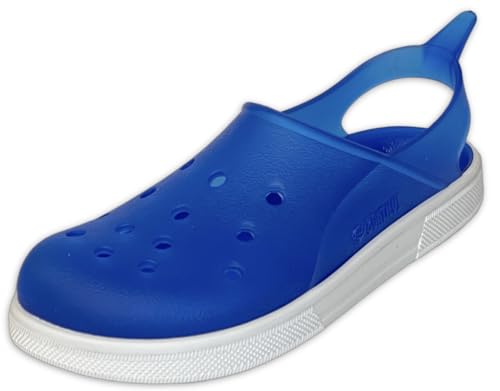 BOATILUS CLOGGY MEER- UND STRANDSANDALEN FÜR KINDER CLOGGY NEON BLAU TG.20/21 von BOATILUS smelly welly