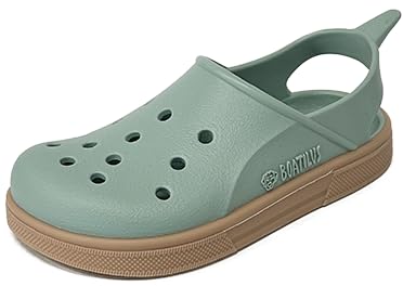 BOATILUS Cloggy Meer- UND Strandsandalen FÜR Kinder Cloggy GRÜN/BEIGE TG.30/31 von BOATILUS smelly welly