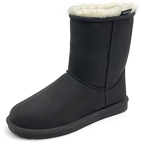 BOATILUS PEPPER - Pelzstiefeletten im australischen Stil, Regenstiefel Streetwear - SCHWARZ Größe 37 von BOATILUS smelly welly