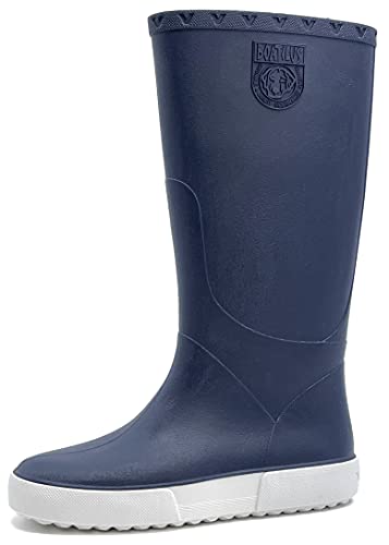 Boatillus Nautic Regenstiefel, Unisex, Kinder & Erwachsene, Marineblau gefüttert, Rot – T39 von BOATILUS smelly welly