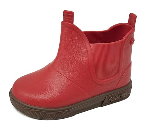 Boatilus BabyBeatly, Unisex, Kinder-Regenstiefel, 100% wasserdicht Rot/Braun Größe 32/33 von BOATILUS smelly welly