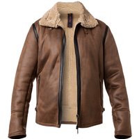 BOB Herren Jacke braun Kunstleder unifarben von BOB