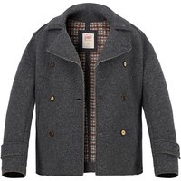 BOB Herren Cabanjacke grau Woll-Stretch unifarben von BOB