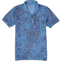 BOB Herren Polo-Shirt blau Baumwoll-Piqué von BOB