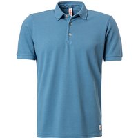 BOB Herren Polo-Shirt blau Baumwoll-Piqué von BOB