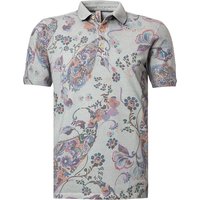 BOB Herren Polo-Shirt grau Baumwoll-Piqué von BOB