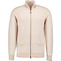 BOB Herren Cardigan beige Schurwolle unifarben von BOB