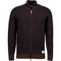 BOB Herren Cardigan blau Schurwolle unifarben von BOB