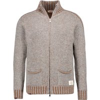 BOB Herren Cardigan grau Schurwolle unifarben von BOB