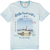 BOB Herren T-Shirt blau Baumwolle von BOB