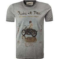 BOB Herren T-Shirt grau Baumwolle von BOB