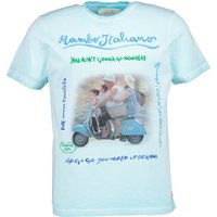 BOB Herren T-Shirt blau Baumwolle von BOB