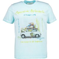 BOB Herren T-Shirt blau Baumwolle von BOB